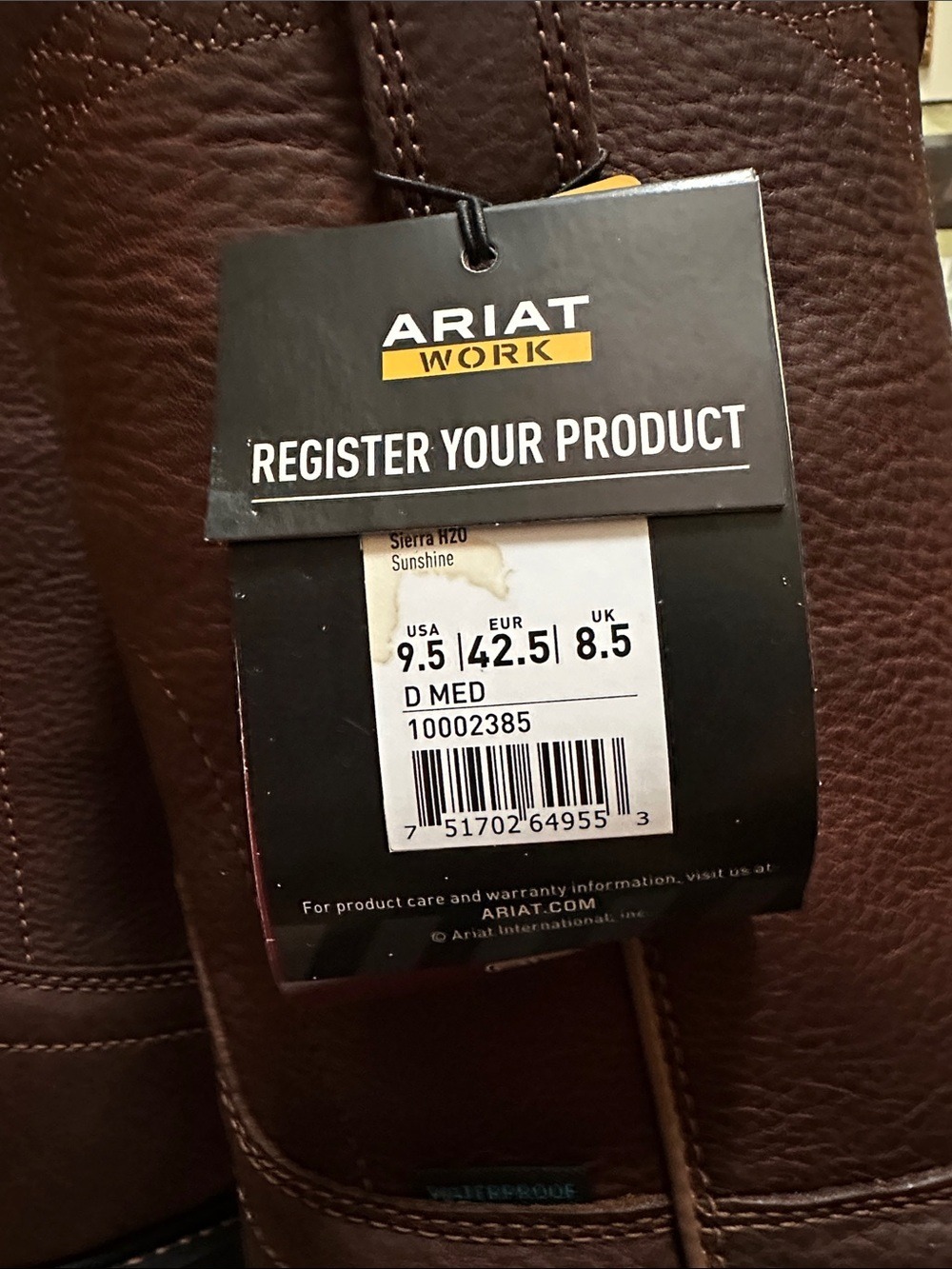 Mens Ariat Sunshine Roper Toe Work Boot - Picture 6 of 6